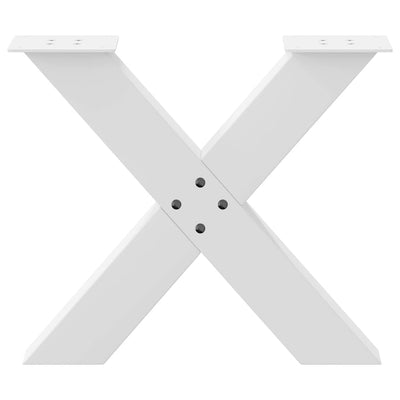 Sohvapöydän jalat X-muotoiset 2 kpl Valkoinen 50x(42-43) cm