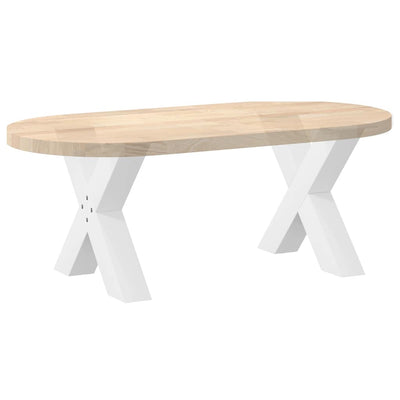 Sohvapöydän jalat X-muotoiset 2 kpl Valkoinen 50x(42-43) cm