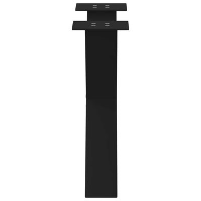 Sohvapöydän jalat X-muotoiset 2 kpl musta 60x(42-43) cm teräs
