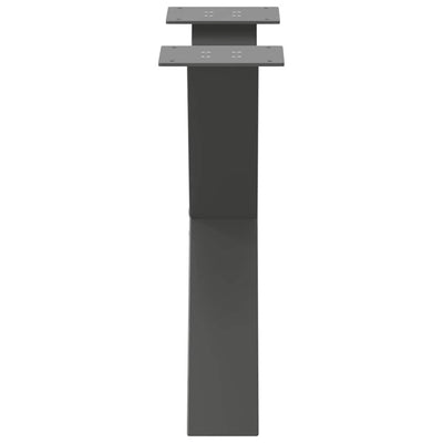 Sohvapöydän jalat X-muotoiset 2 kpl Antrasiitti 60x(42-43) cm