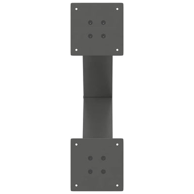 Sohvapöydän jalat X-muotoiset 2 kpl Antrasiitti 60x(42-43) cm