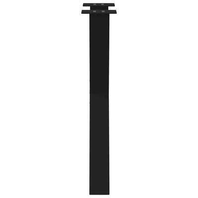 Ruokapöydän jalat X-muotoiset 2 kpl Musta 50x(72-73) cm Teräs