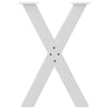 ruokapöydän jalat X-muotoiset 2 kpl valkoinen 50x(72-73) cm