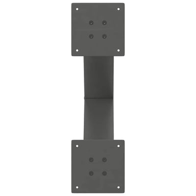 Ruokapöydän jalat X-muotoiset 2 kpl Antrasiitti 50x(72-73) cm