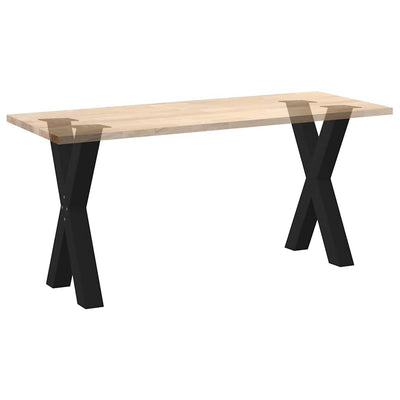 Ruokapöydän jalat X-muotoiset 2 kpl Musta 60x(72-73) cm Teräs