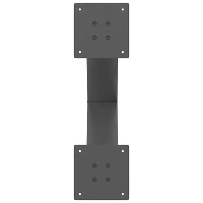 Ruokapöydän jalat X-muotoiset 2 kpl Antrasiitti 60x(72-73) cm