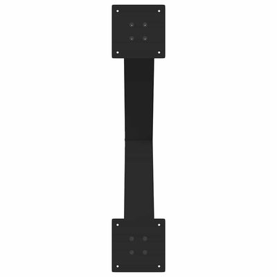 Ruokapöydän jalat X-muotoiset 2 kpl Musta 70x(72-73) cm Teräs
