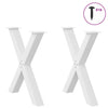 Ruokapöydän jalat X-muotoiset 2 kpl Valkoinen 70x(72-73) cm