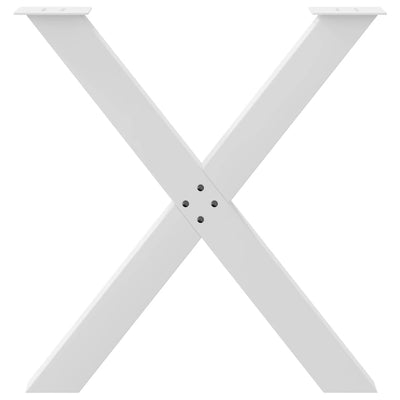 Ruokapöydän jalat X-muotoiset 2 kpl Valkoinen 70x(72-73) cm