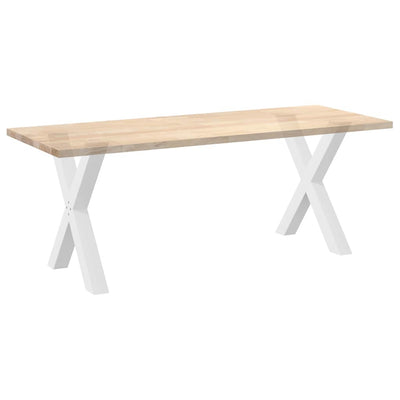 Ruokapöydän jalat X-muotoiset 2 kpl Valkoinen 70x(72-73) cm