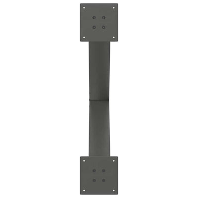 Ruokapöydän jalat X-muotoiset 2 kpl Antrasiitti 80x(72-73) cm