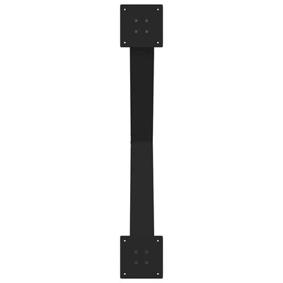 Ruokapöydän jalat X-muotoiset 2 kpl Musta 90x(72-73) cm Teräs