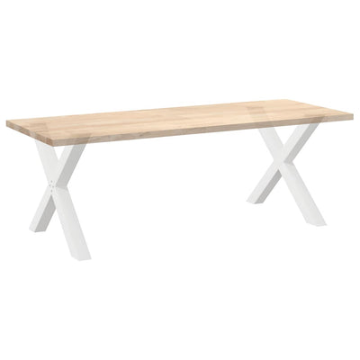 ruokapöydän jalat X-muotoiset 2 kpl Valkoinen 90x(72-73) cm