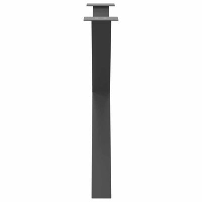 Ruokapöydän jalat X-muotoiset 2 kpl Antrasiitti 90x(72-73) cm