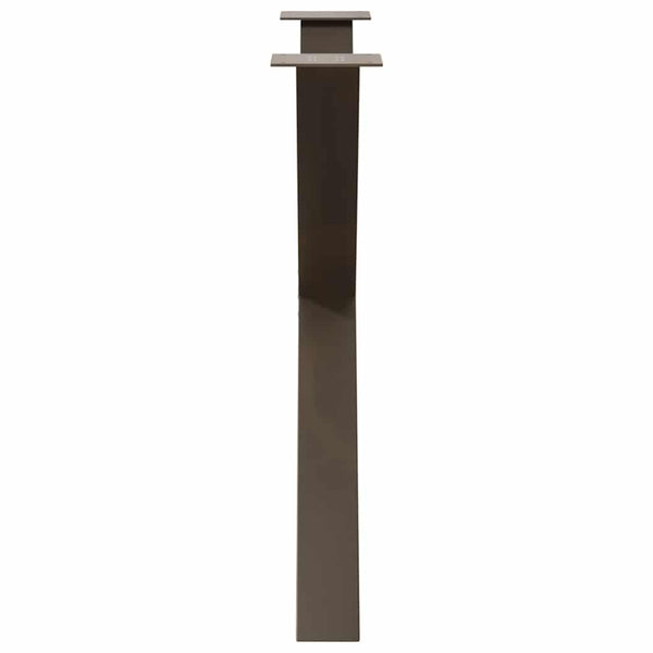 Ruokapöydän jalat X-muotoiset 2 kpl Luonnonvärinen teräs 90x(72-73) cm Teräs