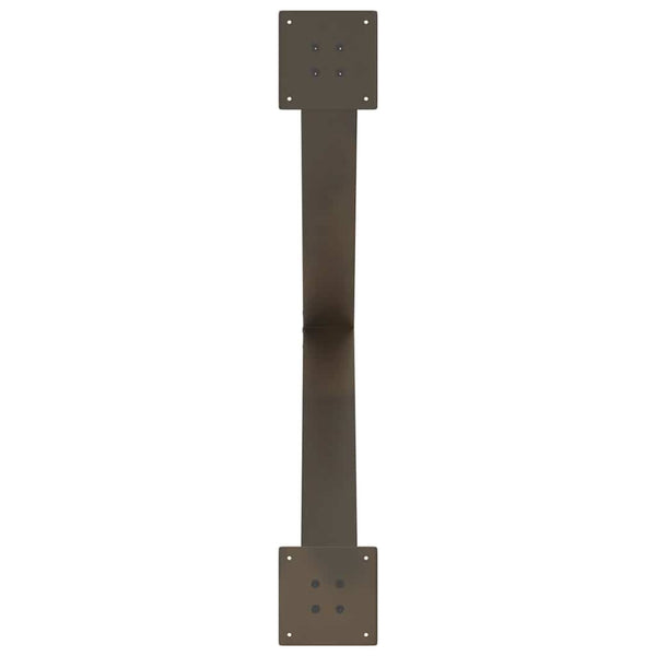Ruokapöydän jalat X-muotoiset 2 kpl Luonnonvärinen teräs 90x(72-73) cm Teräs