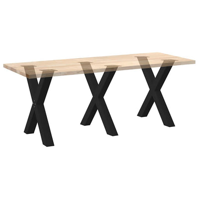 Ruokapöydän jalat X-muotoiset 3 kpl Musta 70x(72-73) cm Teräs