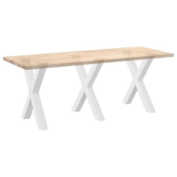 Ruokapöydän jalat X-muotoiset 3 kpl valkoinen 70x(72-73) cm teräs
