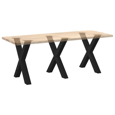 Ruokapöydän jalat X-muotoiset 3 kpl musta 80x(72-73) cm Teräs
