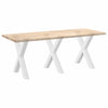 Ruokapöydän jalat X-muotoiset 3 kpl valkoinen 80x(72-73) cm