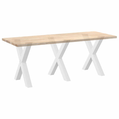 Ruokapöydän jalat X-muotoiset 3 kpl valkoinen 80x(72-73) cm
