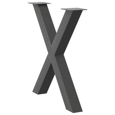 Ruokapöydän jalat X-muotoiset 3 kpl antrasiitti 80x(72-73) cm