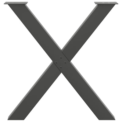 Ruokapöydän jalat X-muotoiset 3 kpl antrasiitti 80x(72-73) cm