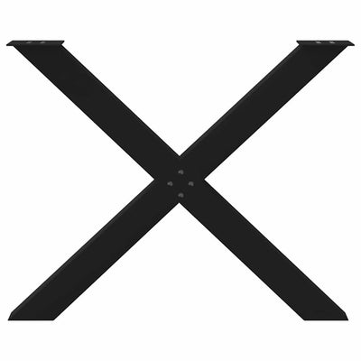 Ruokapöydän jalat X-muotoiset 3 kpl musta 90x(72-73) cm teräs