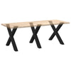 Ruokapöydän jalat X-muotoiset 3 kpl musta 90x(72-73) cm teräs