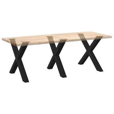 Ruokapöydän jalat X-muotoiset 3 kpl musta 90x(72-73) cm teräs