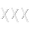Valkoinen ruokapöydän jalat x-muotoiset Pantil 90x(72-73)cm (3 kpl)