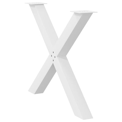Ruokapöydän jalat X-muotoiset 3 kpl valkoinen 90x(72-73) cm