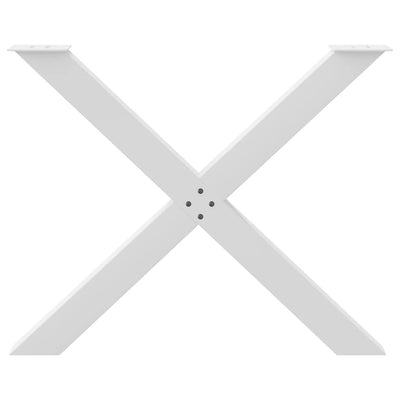 Ruokapöydän jalat X-muotoiset 3 kpl valkoinen 90x(72-73) cm