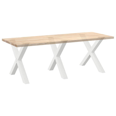 Ruokapöydän jalat X-muotoiset 3 kpl valkoinen 90x(72-73) cm
