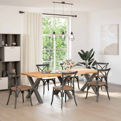 Ruokapöydän jalat X-muotoiset 3 kpl antrasiitti 90x(72-73) cm