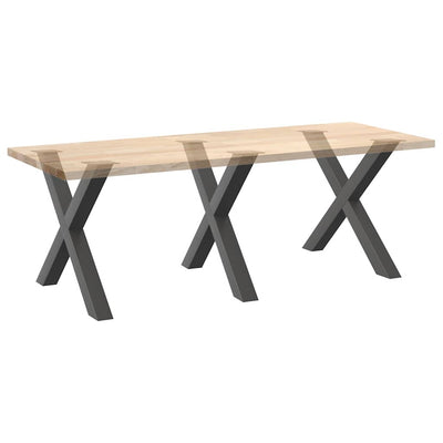 Ruokapöydän jalat X-muotoiset 3 kpl antrasiitti 90x(72-73) cm