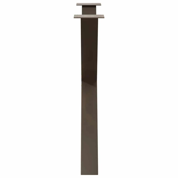 Ruokapöydän jalat X-muotoiset 3 kpl Luonnonvärinen teräs 90x(72-73) cm Teräs