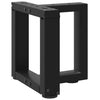 Musta sohvapöydän jalat t-muotoiset Virginea 30x25x(30-31)cm (2 kpl teräs)