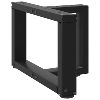 Sohvapöydän jalat T-muotoiset 2 kpl Musta 40x25x(30-31)cm Teräs