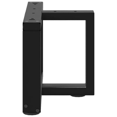 Sohvapöydän jalat T-muotoiset 2 kpl Musta 40x25x(30-31)cm Teräs