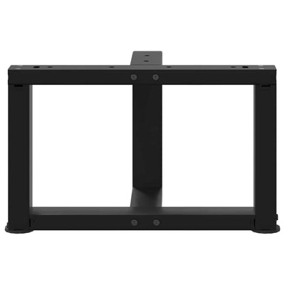 Sohvapöydän jalat T-muotoiset 2 kpl Musta 40x25x(30-31)cm Teräs