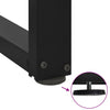 Sohvapöydän jalat T-muotoiset 2 kpl Musta 40x25x(30-31)cm Teräs