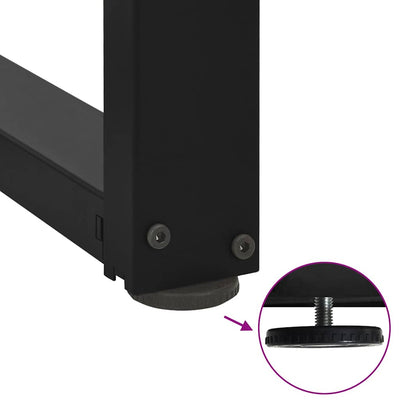 Sohvapöydän jalat T-muotoiset 2 kpl Musta 40x25x(30-31)cm Teräs