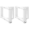 Sohvapöydän jalat T-muotoiset 2 kpl valkoinen 50x25x(30-31) cm teräs