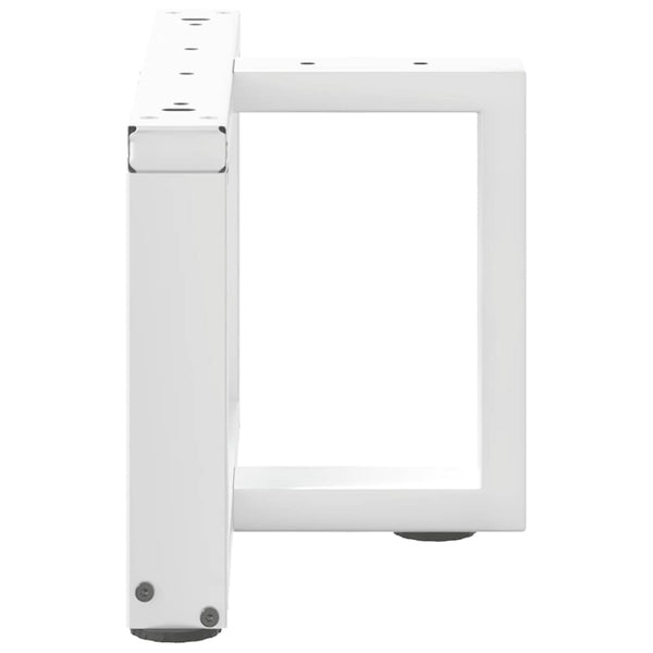 Sohvapöydän jalat T-muotoiset 2 kpl valkoinen 50x25x(30-31) cm teräs