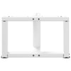 Sohvapöydän jalat T-muotoiset 2 kpl valkoinen 50x25x(30-31) cm teräs