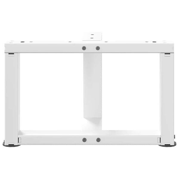 Sohvapöydän jalat T-muotoiset 2 kpl valkoinen 50x25x(30-31) cm teräs