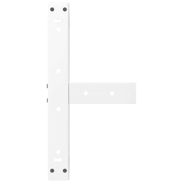 Sohvapöydän jalat T-muotoiset 2 kpl valkoinen 50x25x(30-31) cm teräs