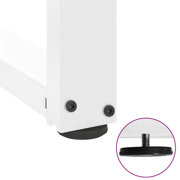 Sohvapöydän jalat T-muotoiset 2 kpl valkoinen 50x25x(30-31) cm teräs