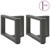 Sohvapöydän jalat T-muotoiset 2 kpl antrasiitti 50x25x(30-31)cm